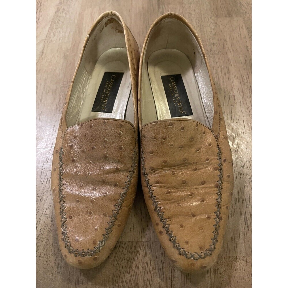 Classiques Entier Women's Ostrich Tan Women’s Loafers Shoes Size 9.5